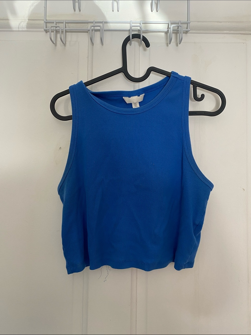 H&M Royal Blue Ribbed Crop Tank